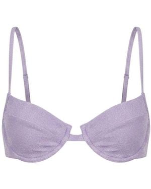 Veroni Swim Allura Lurex Bikini Top - Purple
