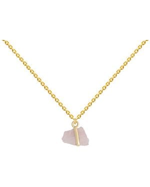 Lavani Jewels Raw Stone Pendant - Metallic