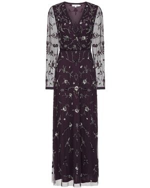 Frock and Frill Willow Embellished Maxi Dress - Purple