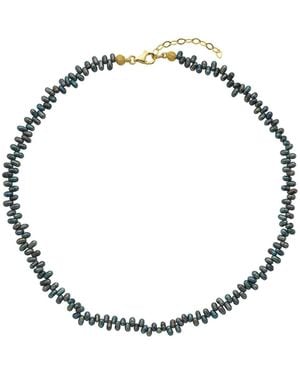LINYA JEWELLERY Triton Asymmetric Pearl Necklace - Metallic