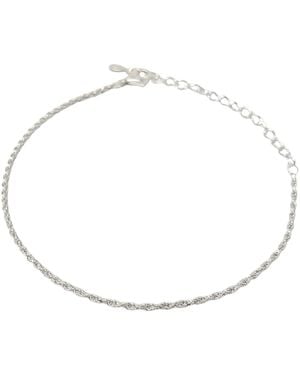 Harfi Sterling Everyday Rope Chain Stacking Bracelet - Metallic