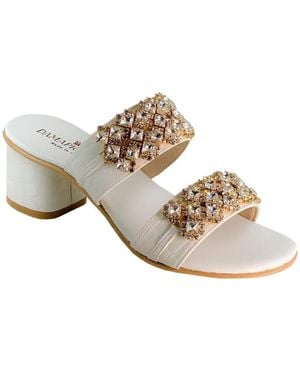 DAMAPREZIOSA Eleonora Heel Mules - Metallic