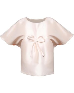 Madebyza Sculptural Top With Bow Details - Pink