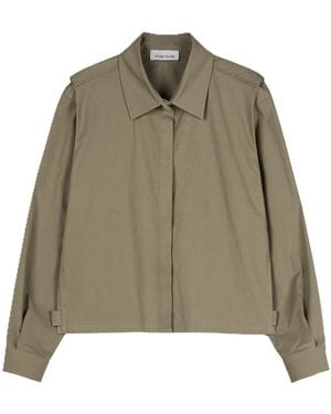 Elune Mode Classic Shacket _ Khaki - Green