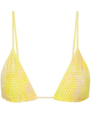 Aura Maris Solis Crystal Bikini Top - Yellow