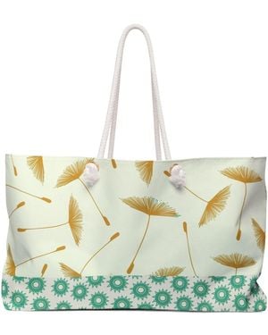Piper & Fox Golden Dandelions Weekender Bag - Green