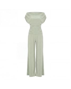 Atom Label Carbon Jumpsuit - Green