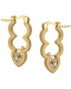 Claire Hill Designs Sparkly Cloud Hoop Earrings - Metallic
