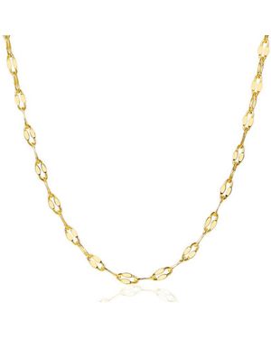Nazzar Dainty Sparkle Lip Chain Necklace - Metallic