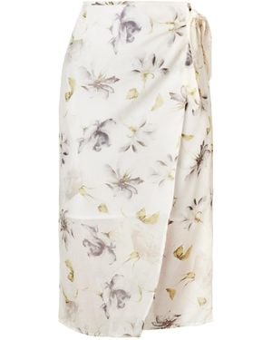 Italia A Collection Neutrals Wrap Pencil Skirt & Scoop Tank Top Set - Natural