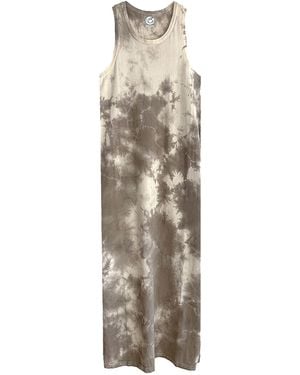 Zenzee Cotton Cashmere Tie Dye Maxi Dress - Natural