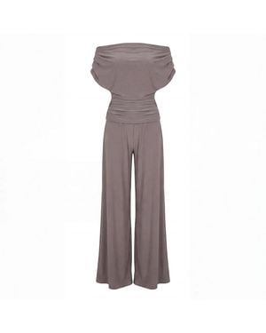 Atom Label Carbon Jumpsuit - Gray