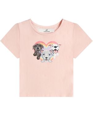 Cloud Haven Big Heart Signature Baby Tee - Pink