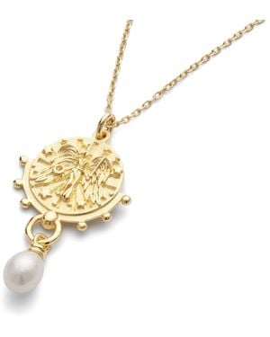 Elk & Bloom Chunky Pearl Goddess Layered Necklace - Metallic