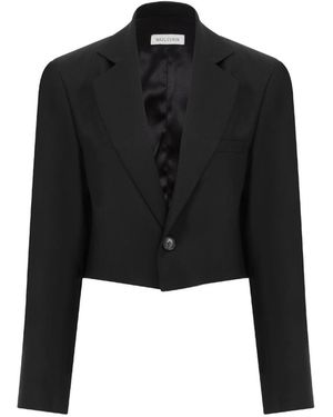 NAZLI CEREN Siera Cropped Blazer - Black