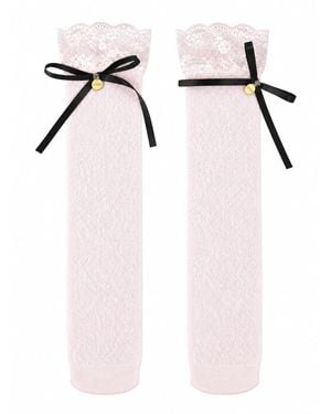 ADIBA Blush Noir Lace Charm Socks - Pink