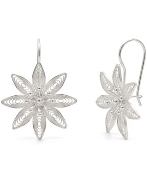 Yieon Lily Fine Filigree Drop Earrings - Metallic