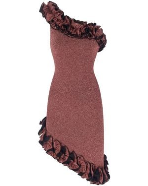 Nur Karaata Florentina Sparkle Rose Dress - Red