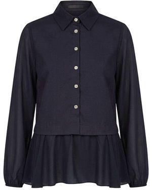 James Lakeland Contrast Hem Blouse - Blue