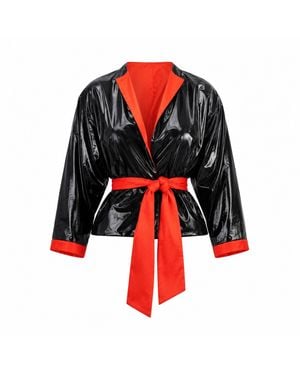 Miro Misljen Neon Noir Wrap Jacket - Red