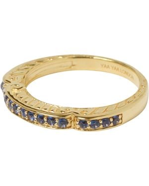 YAA YAA LONDON Jewelled Stacking Ring - Metallic