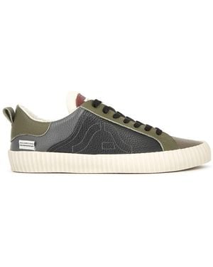 Springa | Unique Vulcanized Sneakers Italian Handmade Wavy Leather - Black