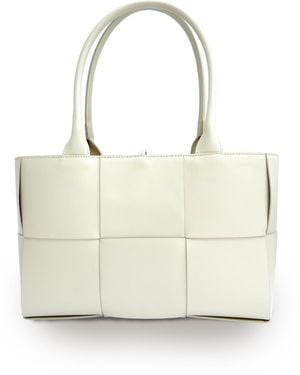 Apatchy London Neutrals The Tori Stone Leather Tote - Metallic