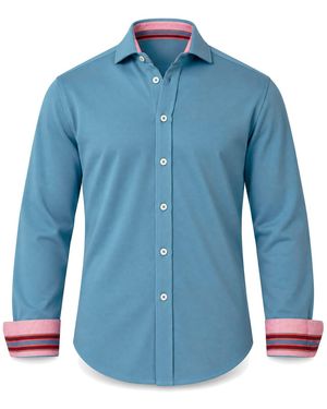 Koy Clothing Slate Piqué Shirt - Blue
