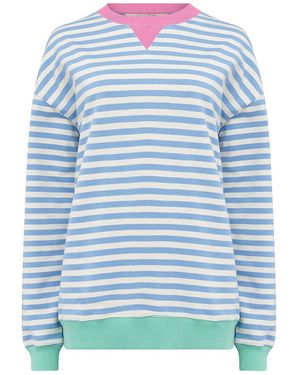 Sugarhill Lucia Sweatshirt Off, Stripes - Blue