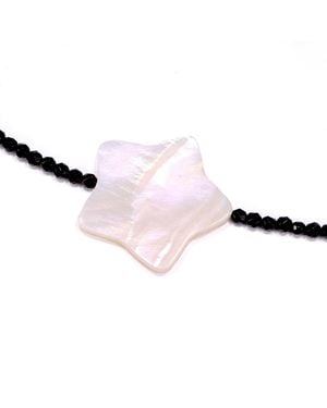Mineralgems•Studio Onyx Choker With Mother Of Pearl Star - Pink