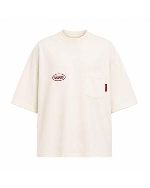 mysimplicated Neutrals Workwear Ecru Oversized Pocket T-Shirt W - White