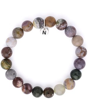 Nellou Jewellery Affinity Ocean Jasper Gemstone Bracelet - Metallic