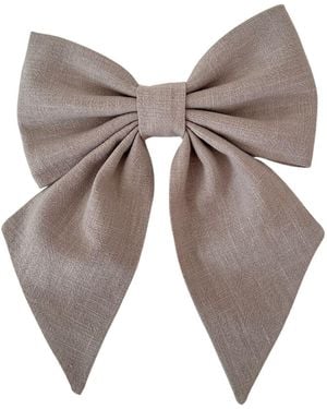 Sylk Neutrals Hair Bow Clip - Brown