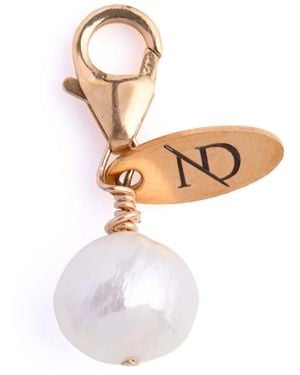 N'damus London Small Baroque Pearl & Charm - Metallic