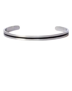 Harbour Uk Ground Solid Stainless Steel Cuff - White