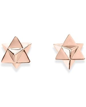 Seven Saints Merkaba Star, Light Body Activation Stud Earrings - Pink