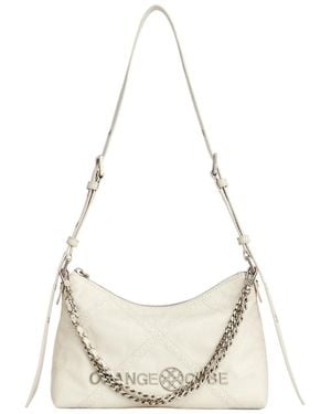 Orange Cube Metropolitan Shoulder Bag - White