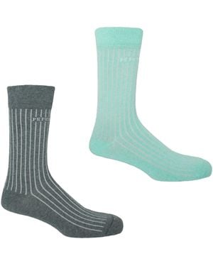 Peper Harow - Made in England Recycled Ribbed Light & Recycled Ribbed Socks Bundle - Green