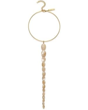 Jaredjamin Neutrals Convertible Mother Of Pearl Torque Neck Ring - Metallic