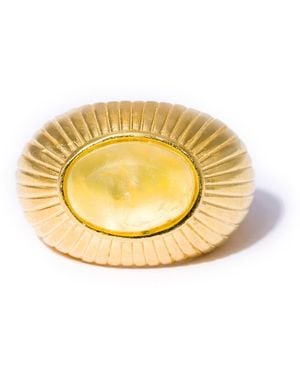 Kybele Studio Oval Prehnite Ring - Metallic