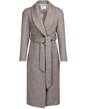 Vulto Neutrals Taupe Shawl Coat - Gray
