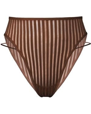 MONIQUE MORIN LINGERIE Vertigo High Leg Panty Cocoa - Brown
