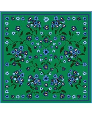Jessie Zhao New York Emerald Echo Double Sided Silk Scarf - Green