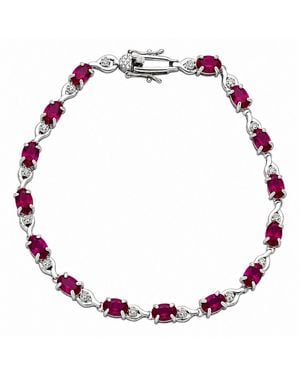 Belinda Jewelz Elora Ruby Vintage Tennis Bracelet - Red