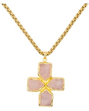 Isolated Jewellery Quartz Cross - Metallic