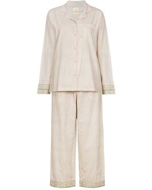 Mooch Cotswolds Cotton Pajamas - Natural