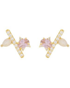 Lavani Jewels Goldplated Shera Earrings - Metallic