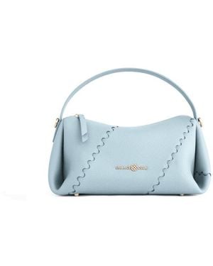Orange Cube Mosaic Baguette Bag - Blue