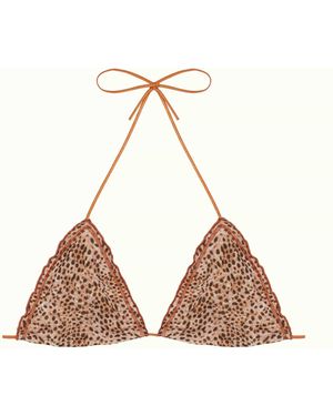 Camila Ctg Africa Rizo Bikini Top - Brown