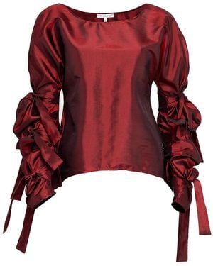 Bianca Popp Ribbon Wrapped Blouse - Red